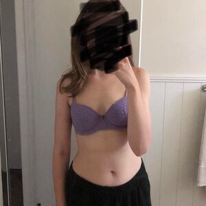 PINK purple lightly lined balconette bra